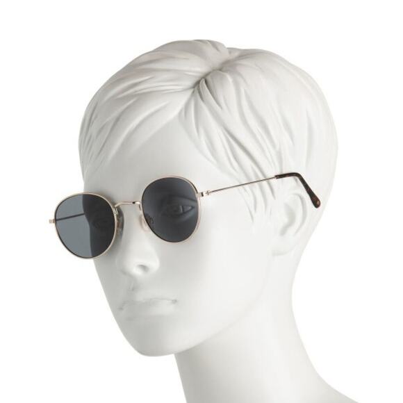 NWT Lucky Brand Women\'s Nelson 51mm Gold Tone Metal Frame Round Sunglasses main image 4
